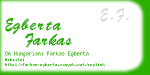 egberta farkas business card